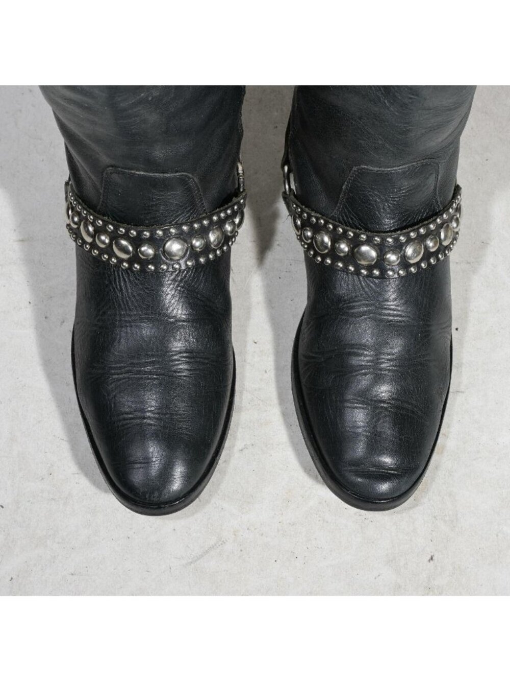 Golden Goose Deluxe Brand Studded Harness Biker Boots Black Leather Buckle Made - Picture 5 of 8